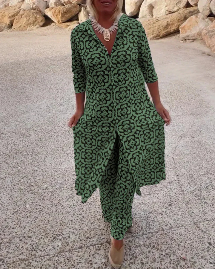 Evelyn | Relaxed Chic Geometric Two-Piece Set