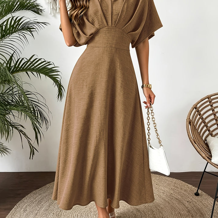 Women's V-Neck Midi Dress
