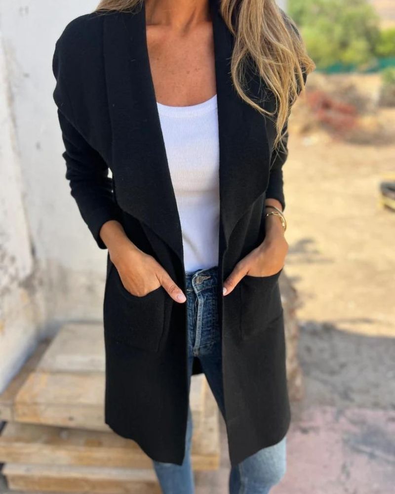 Eigona | Casual Lapel Cardigan Jacket with Pockets