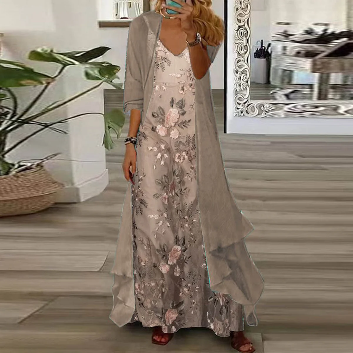 Edda™ - Two-Piece Floral Maxi Dress Set