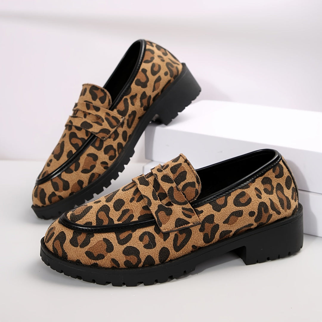 Maggie | Leopard Print Loafers