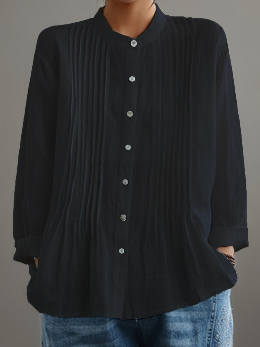 Farah | Relaxed Long Sleeve Casual & Pleated Shirt