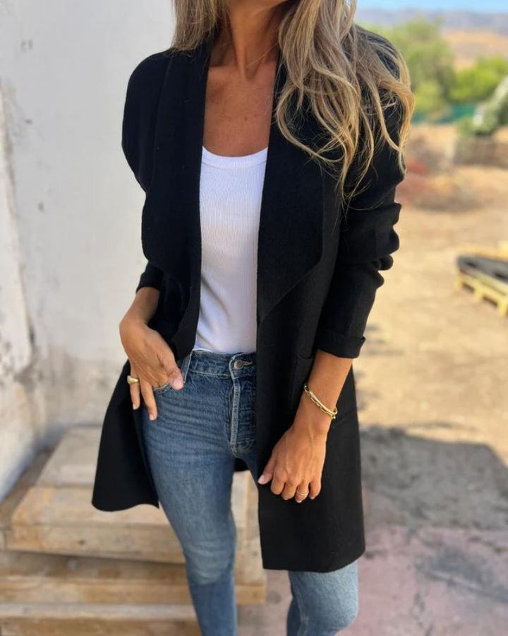 Eigona | Casual Lapel Cardigan Jacket with Pockets
