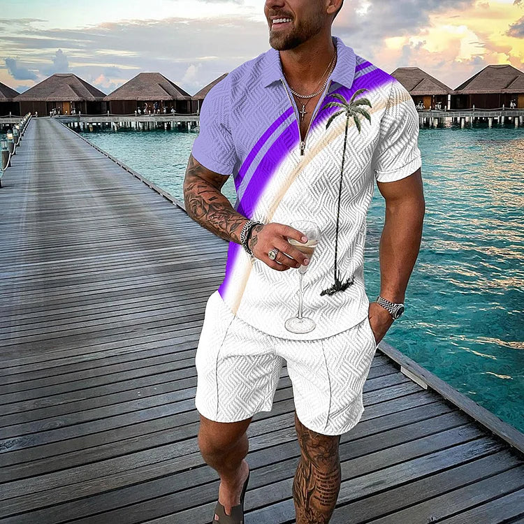 MAX | Relaxed Tropicana Poloshirt & Shorts-Set