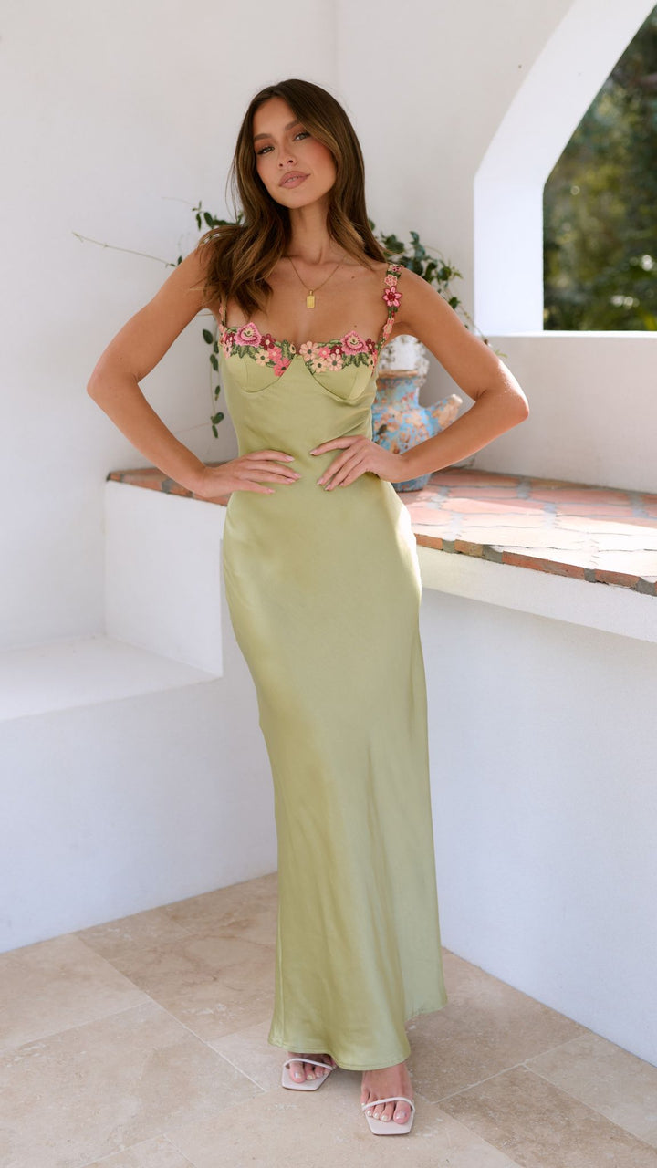 Luz | Women's Mini Embroidered Stitching Solid Color Dress