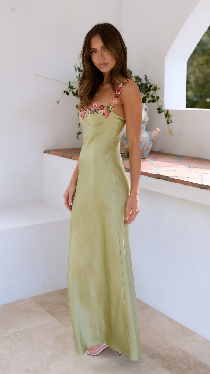 Luz | Women's Mini Embroidered Stitching Solid Color Dress