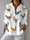Ingrid | Playful Chicken Blouse