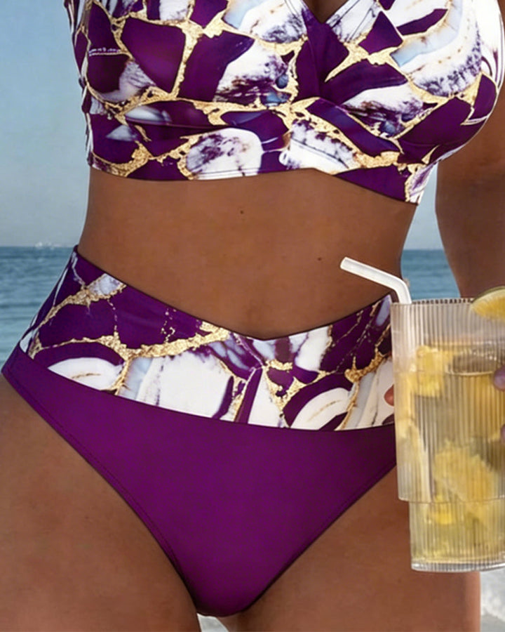 Luna | Women's V-Neck Printed Strap Bikini