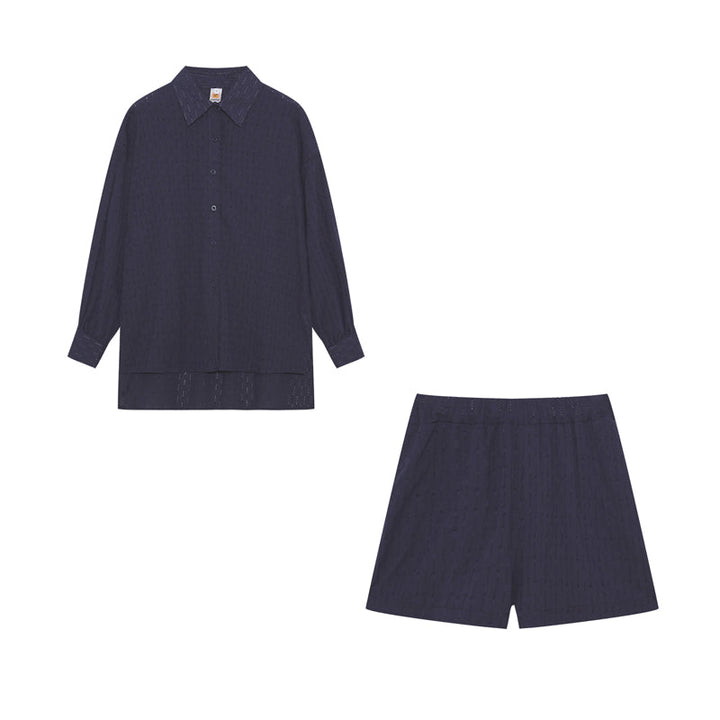 Elizabeth | Women's Breezy Shirt And Shorts Set with Buttons