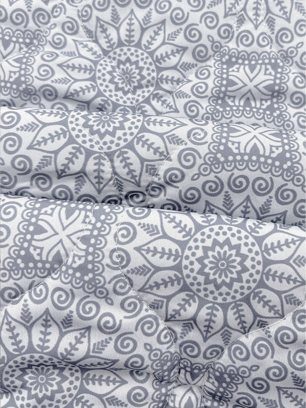 Women's Vintage Geometric Print Quilted Jacket