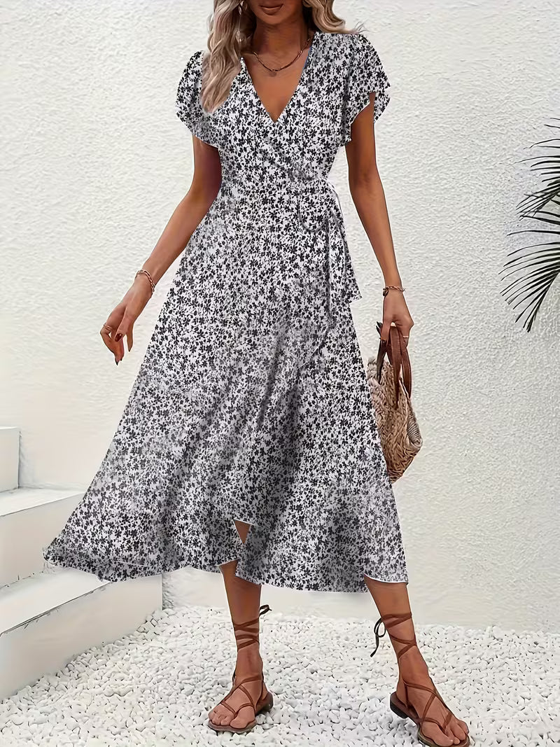 Elara | Flowing, Body-Hugging Wrap Dress