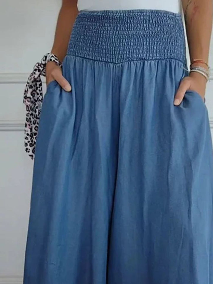 Marlene | Floral Loose-fitting Pants for summer with Pockets