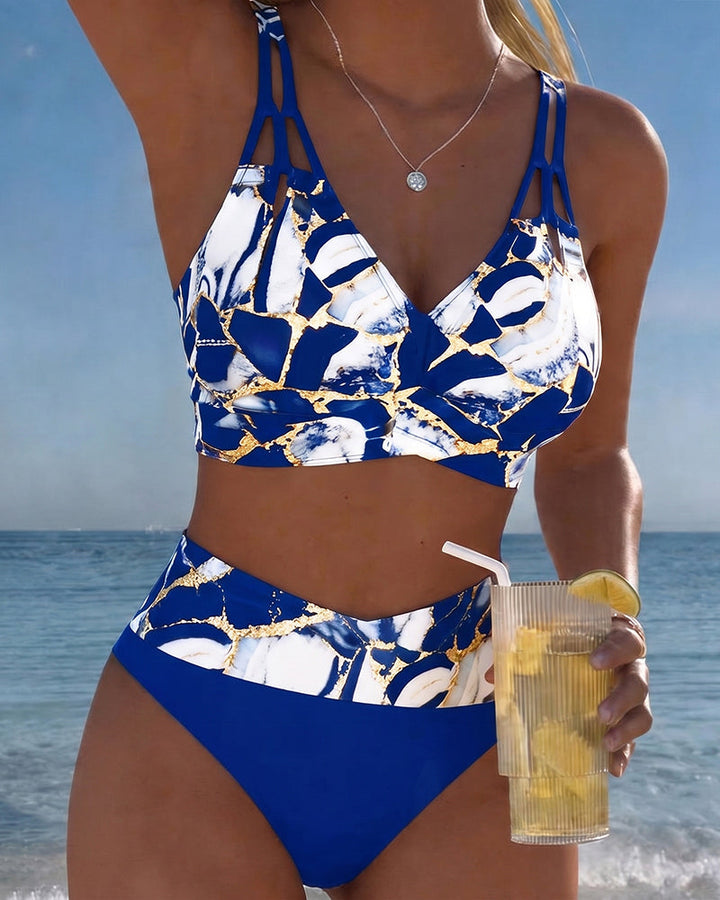 Luna | Women's V-Neck Printed Strap Bikini