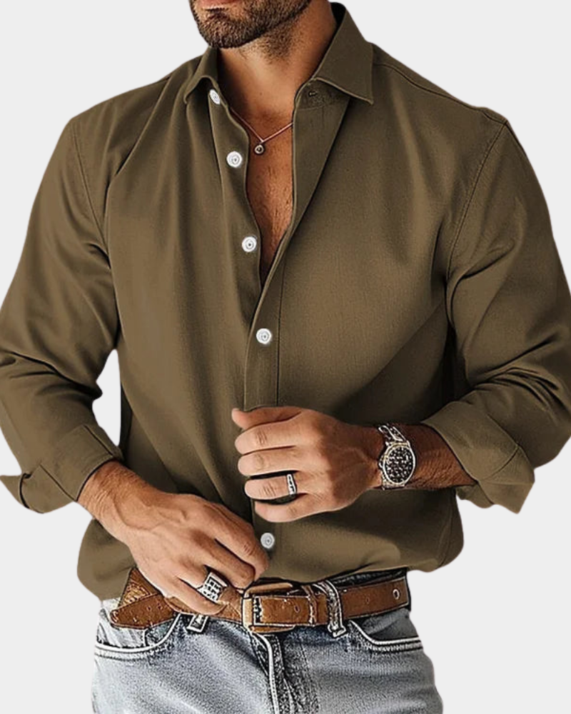 Tyson | Men's Long Sleeve Shirt with Buttons