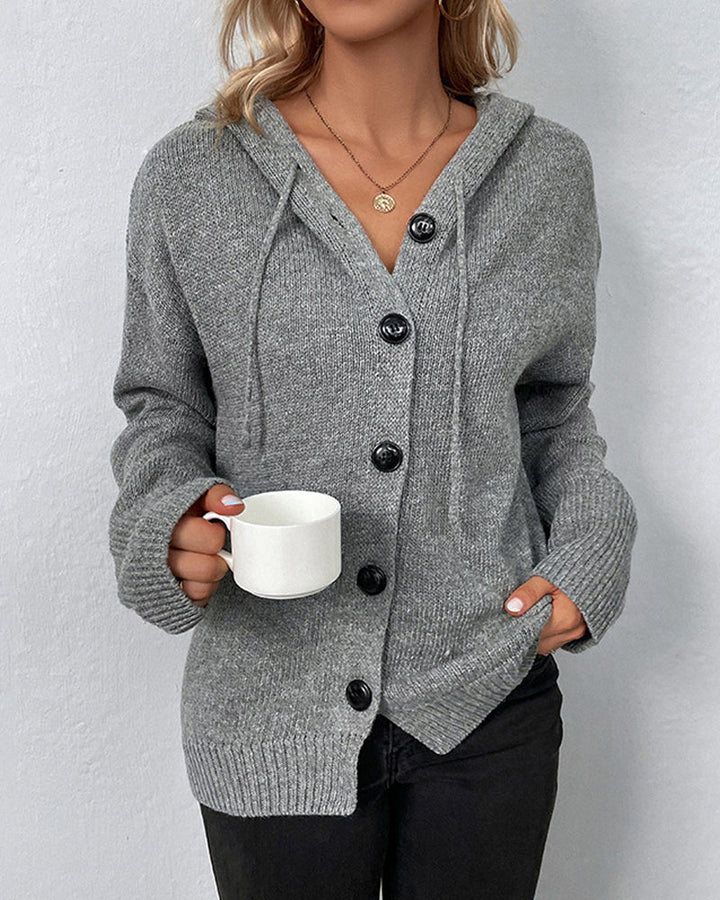 Mia | Women's Hooded Cardigan with Buttons
