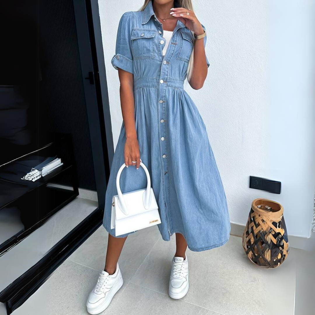 Alissa™ - Trendy Denim Dress