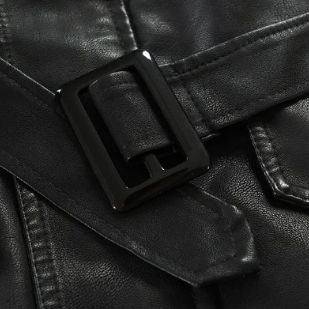 Men's Tailored Elegant Long Biker Jacket