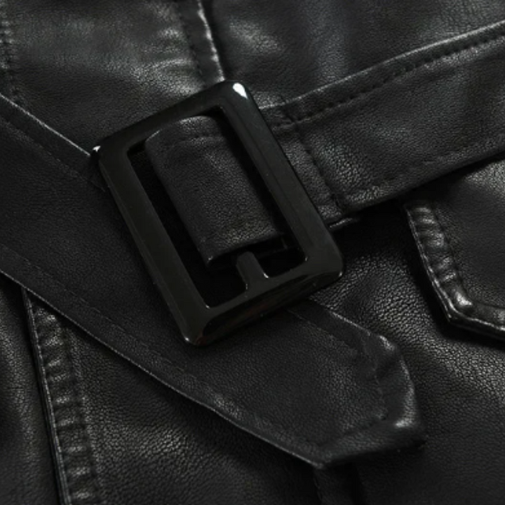Men's Tailored Elegant Long Biker Jacket