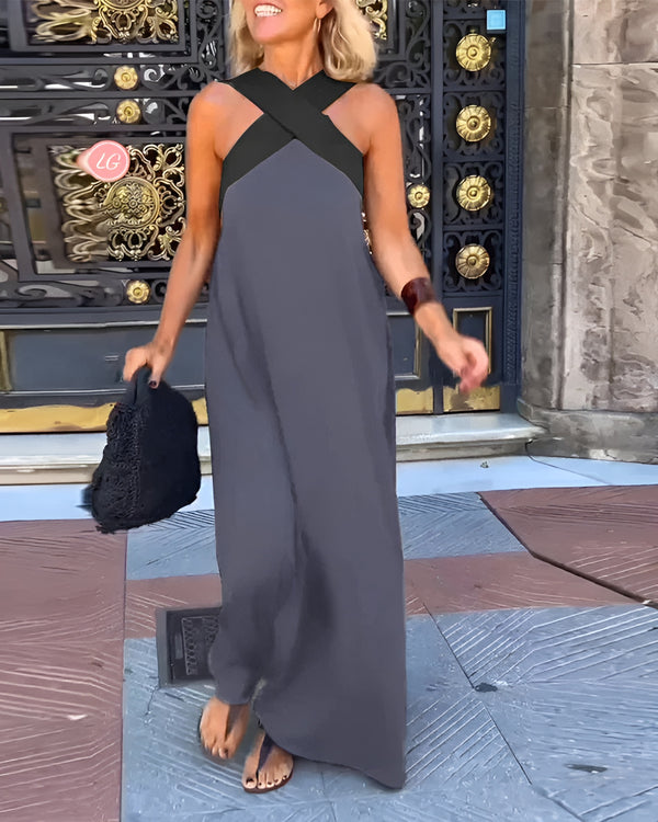Delphine | Women's Relaxed Off-the-Shoulder Mini Elegant Cross-Over Dress