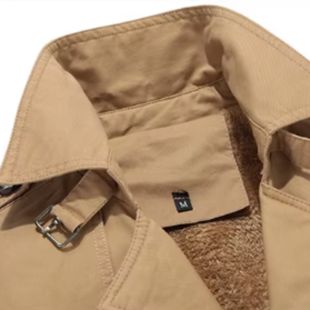 Men's Tailored Elegant Padded Trench Coat