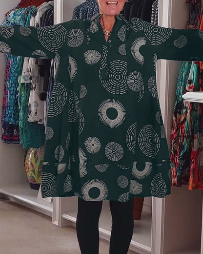 Marlene™ - Casual Geometric Print Dress