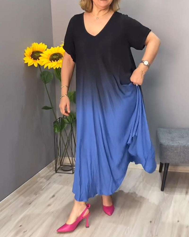 Joan | Women's Relaxed Summer Gradient Flowy Maxi Dress