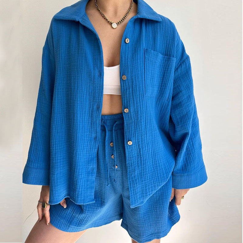 Espera | Women's Oversized Breezy Two-Piece Set with Pockets