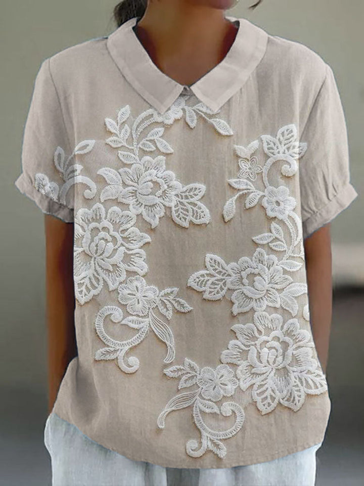 Clarette | Floral Vintage Printed Shirt with Buttons