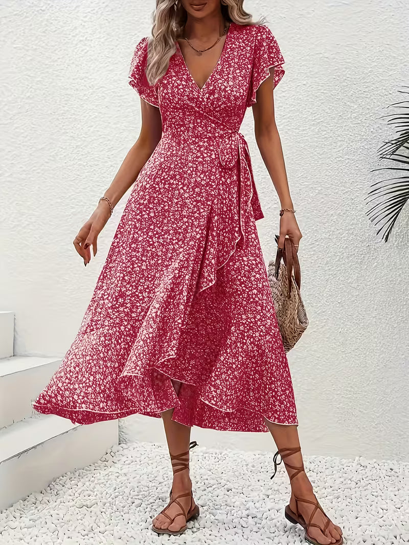 Elara | Flowing, Body-Hugging Wrap Dress
