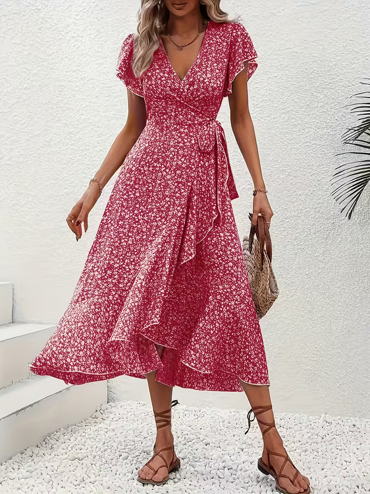 Elara | Flowing, Body-Hugging Wrap Dress