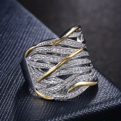 Elegant multi-layer twisted ring