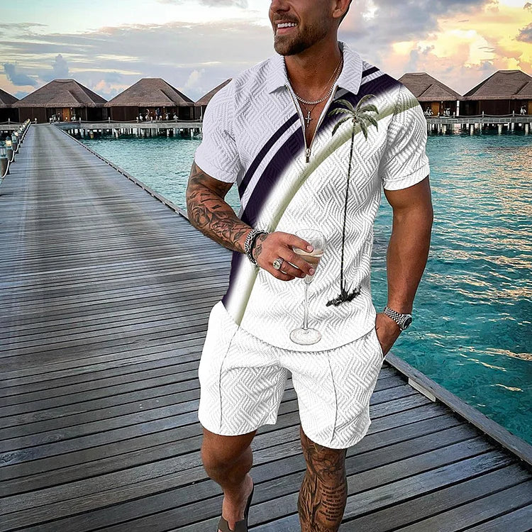 MAX | Relaxed Tropicana Poloshirt & Shorts-Set