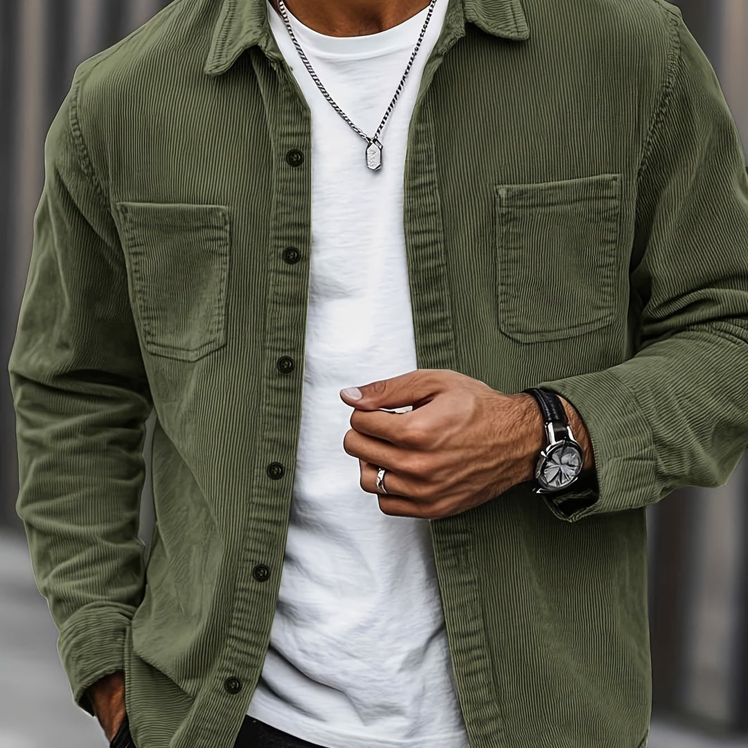 Bryce | Men's Long Sleeve Overshirt with Pockets and Buttons