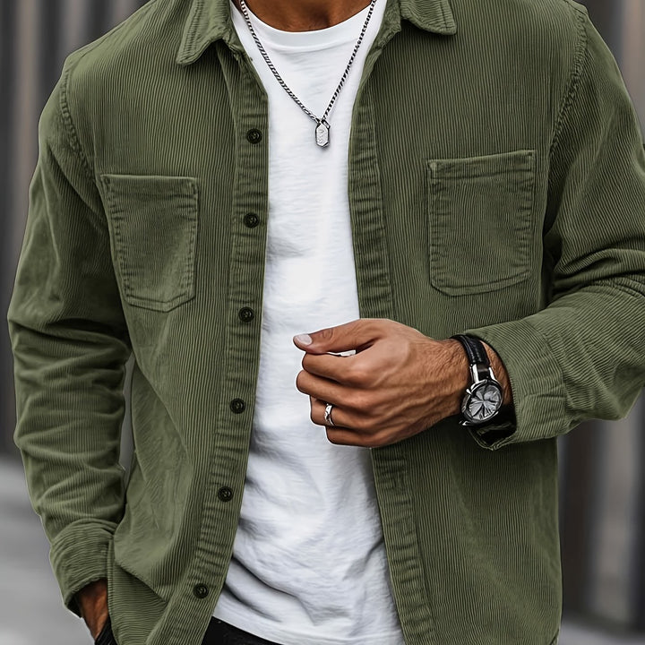Bryce | Men's Long Sleeve Overshirt with Pockets and Buttons