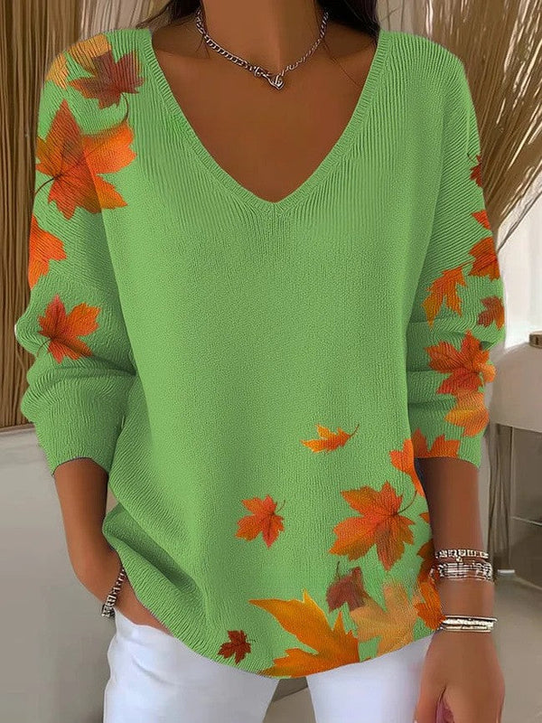 Beatrice – Sweater made of knit with V-neck