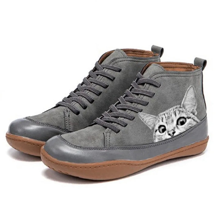 Monika | Women's Cat Ankle Boots with Zipper