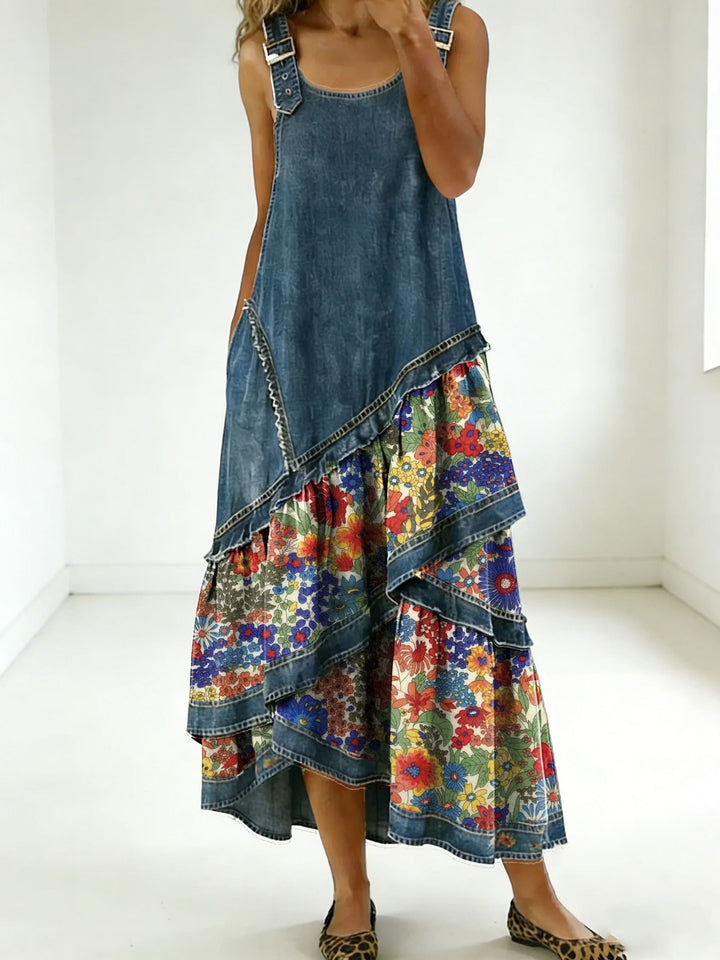 Aria | Creative Patchwork Maxi Gown