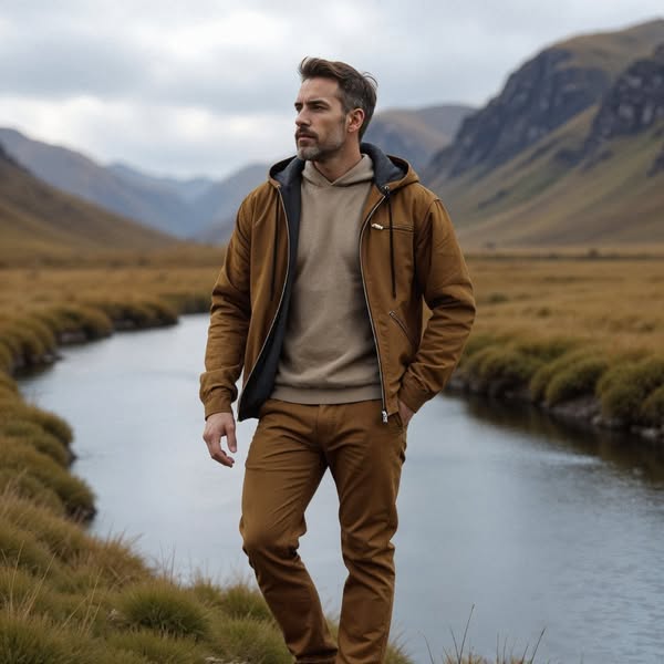 Nikolai | Men's Checked Classic Vintage Jacket with Zipper