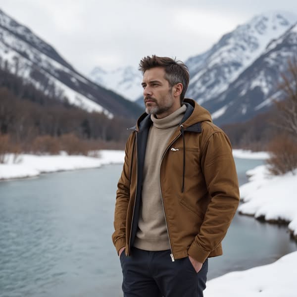 Nikolai | Men's Checked Classic Vintage Jacket with Zipper