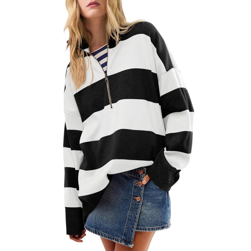 AUTUMN™ - Stylish Oversized Turtleneck Sweater with Half Zipper Detail