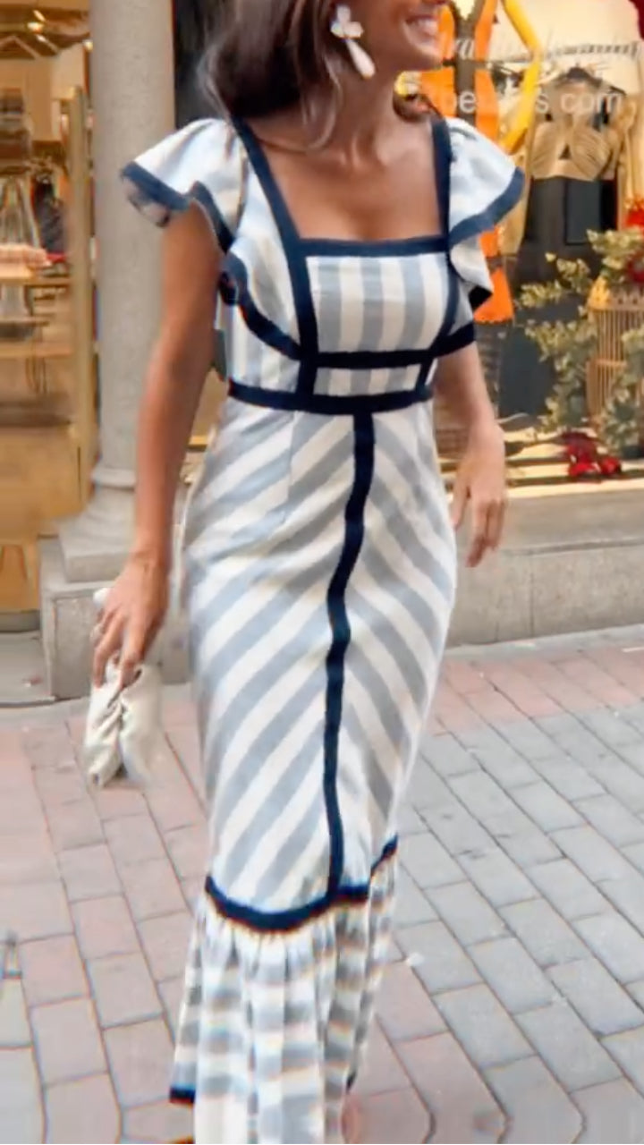 Dianne | Vintage-Inspired Striped Maxi Dress