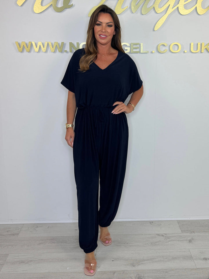 Cora | Women's V-Neck Tie Jumpsuit
