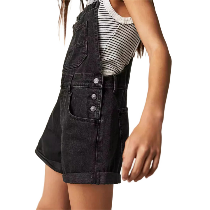 Remita | Vintage Adjustable Overall Shorts with Pockets