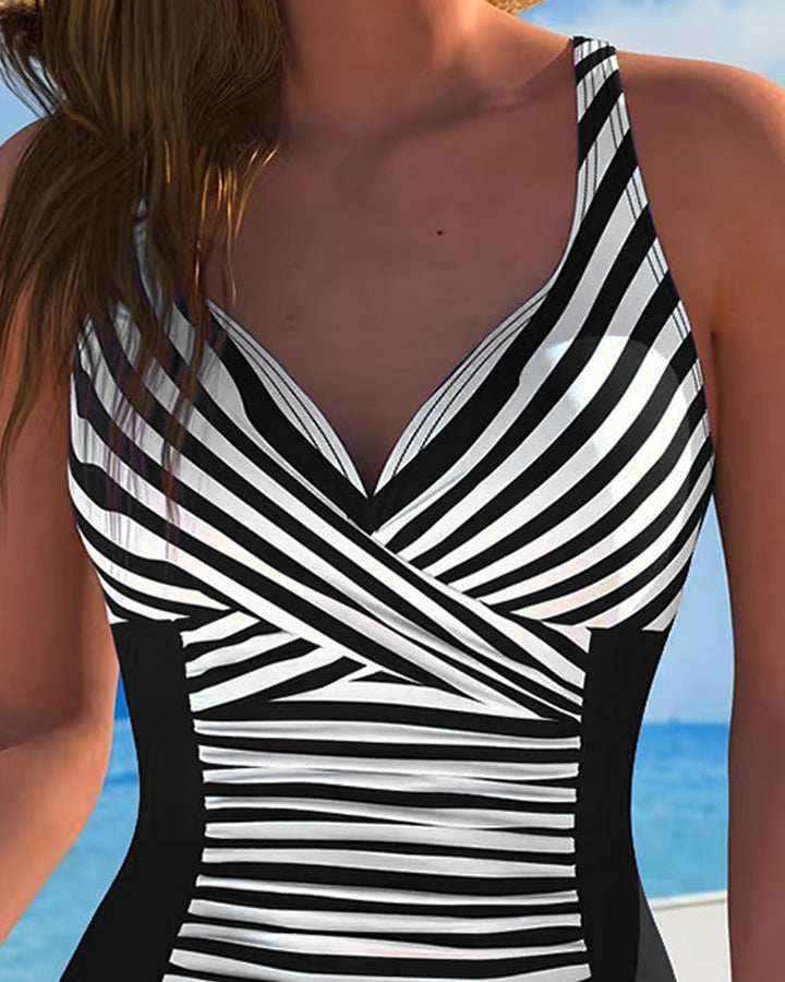 Aurora | Women's Striped One-Piece Swimsuit
