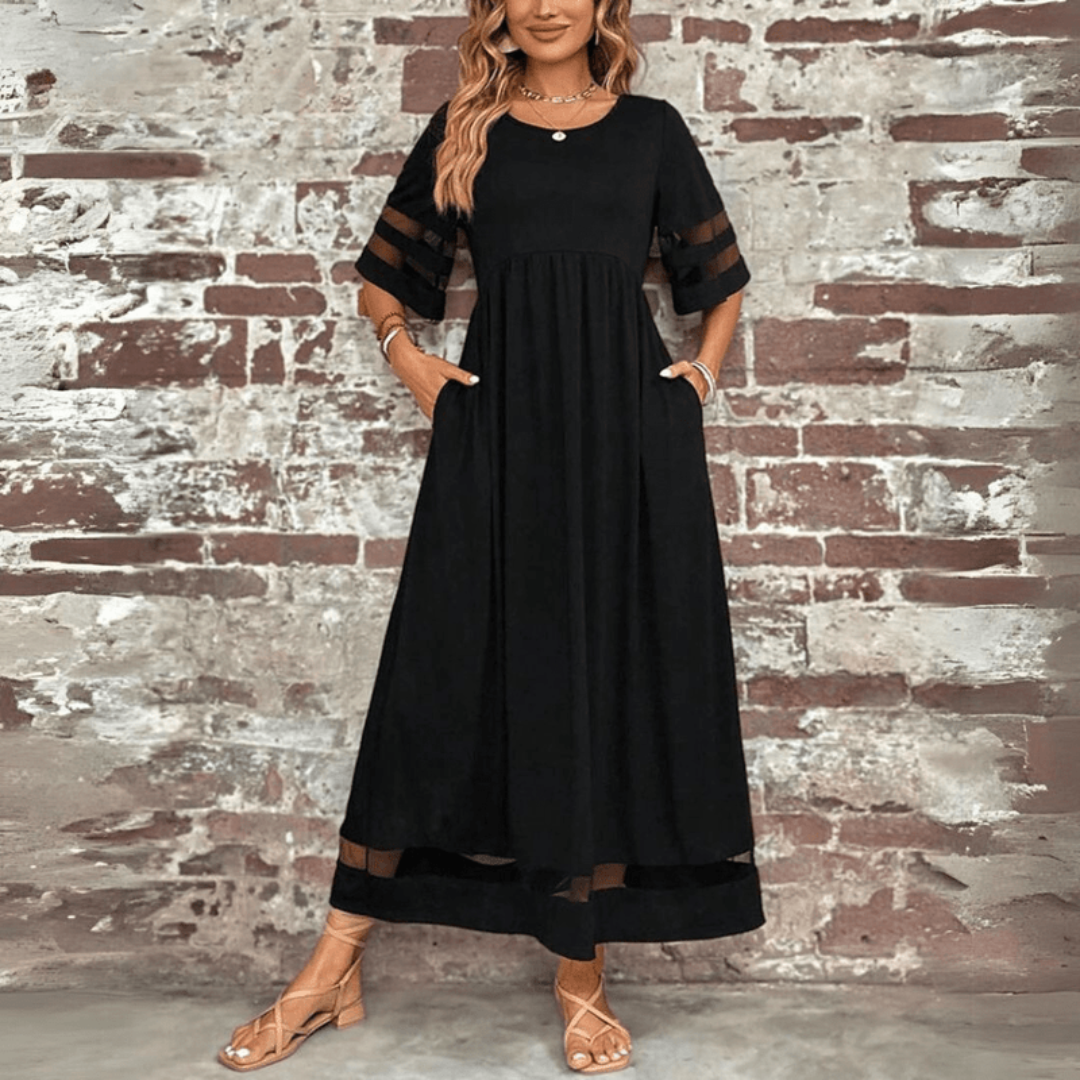 Zora | Women's Classic Elegant Maxi Dress with Belt