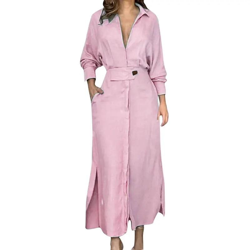 Jeanette | Women's Loose V-Neck Maxi Dress