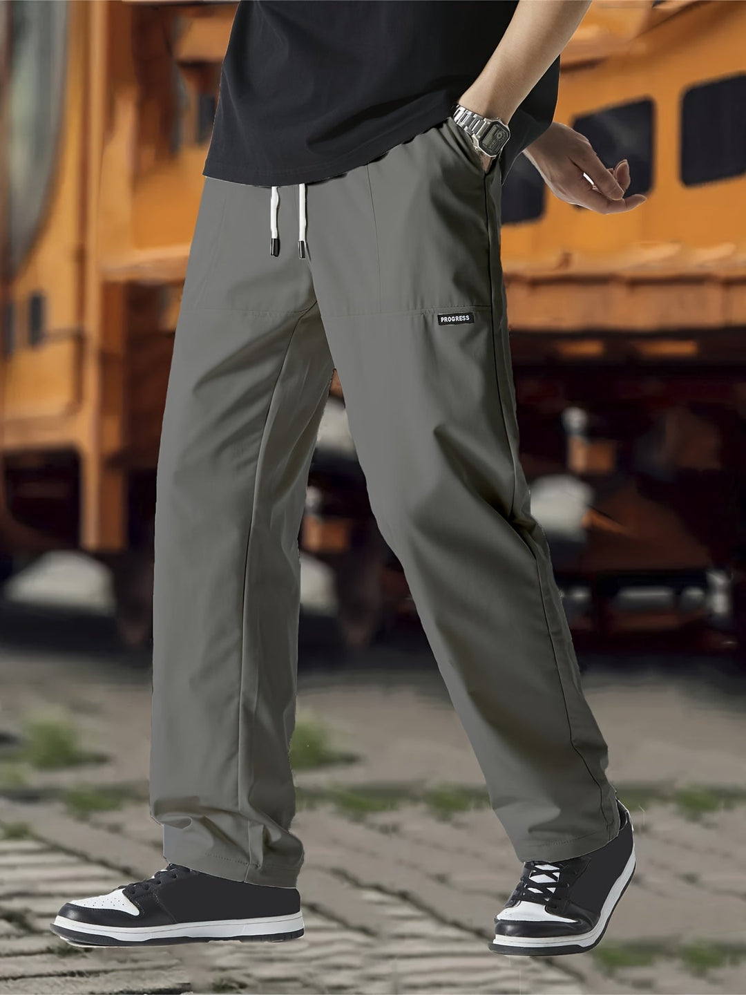 Gideon | Men's Straight Leg Joggers with Drawstring