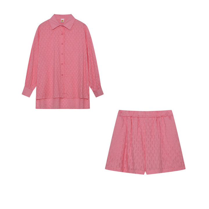 Elizabeth | Women's Breezy Shirt And Shorts Set with Buttons