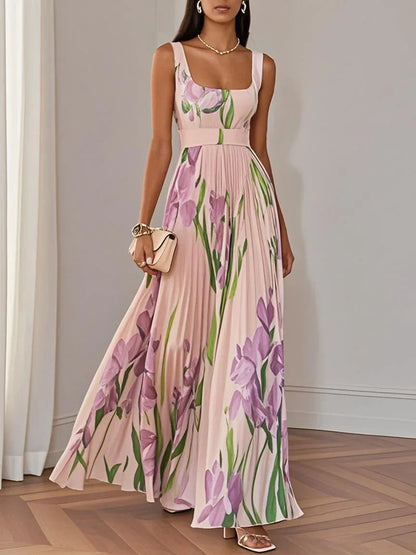 Mary™ - Elegant Pleated Maxi Dress