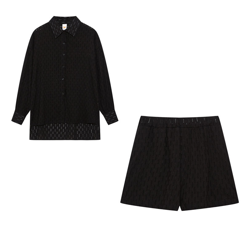 Elizabeth | Women's Breezy Shirt And Shorts Set with Buttons